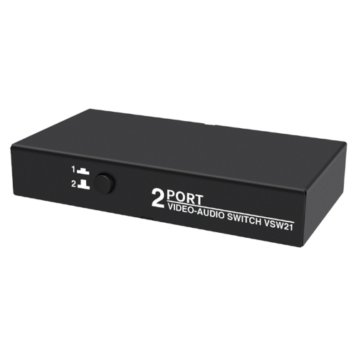 AV Switch Selector Box 2 Port 3RCA AV Audio Video Switch Splitter 1