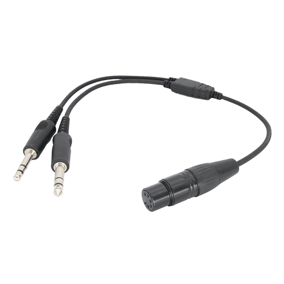 Para Conector De Auriculares De AviacióN De 5 Pines Con Conector Doble Xlr A Ga-image