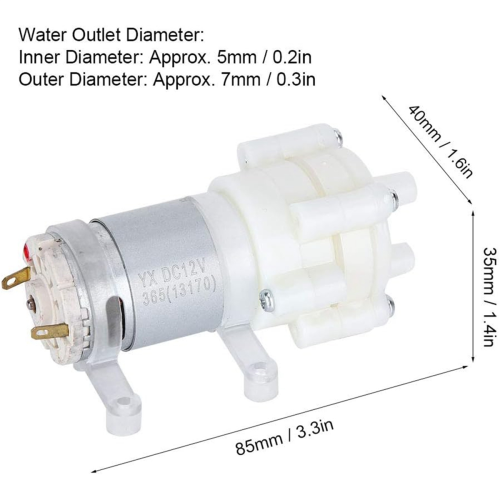 2pcs R365 DC Aquarium Diaphragm Mini Electric Pump for Fish 1