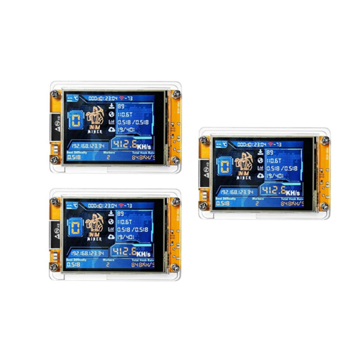 3Pcs Bitcoin NerdMiner V2 NMMiner Hashrate 411KH/S ESP32