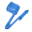 2-in-1 Hair Dye Roller Comb Blue 1