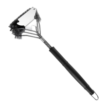 Grillbürste aus Edelstahl mit rutschfestem Griff