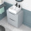 NES Home Nes Home 600mm Freestanding Matte Grey Vanity Unit Square Basin 5