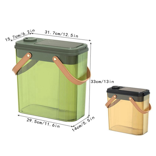 Plastic Garbage Can with Lid Dry and Wet Separation Trash Can A 1