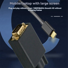 Adaptor USB-C la VGA Cablu convertor VGA de la tip C la D-Sub cu 15 pini