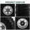 Conjunto de 4 pneus de borracha com aro de roda de metal Beadlock de 122 mm e 1,9 polegadas, branco 7