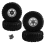 Conjunto de 4 pneus de borracha com aro de roda de metal Beadlock de 122 mm e 1,9 polegadas, branco 3