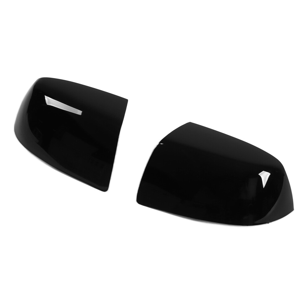 Pair Glossy Rearview Mirror Covers For Ford Focus 2005-2007 Black 4911333193740