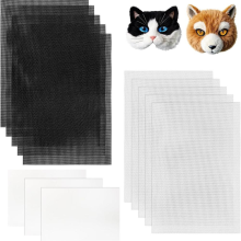 10 ks sieťky na oči pre Therian masku s 3 ks plstených fólií