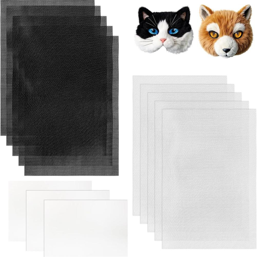 10 Stuks Ooggaas Voor Therian-Masker Met 3 Stuks Viltvellen-image