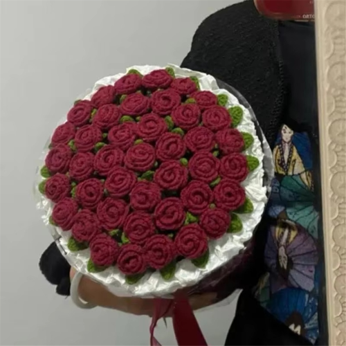 Flower Bouquet Blanket Handmade Foldable Soft Roses Blanket Beginner 1