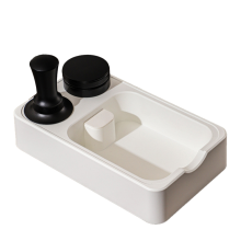Storage Base Coffee Tamper Knocking Box Powder Distributor White