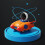 Rocket-Design Giocattolo auto a pressione arancione 10,5 x 9 x 12 cm 3