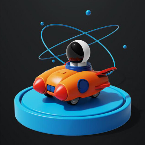 Rocket-Design Giocattolo auto a pressione arancione 10,5 x 9 x 12 cm 2