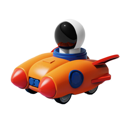 Rocket-Design Giocattolo auto a pressione arancione 10,5 x 9 x 12 cm 1