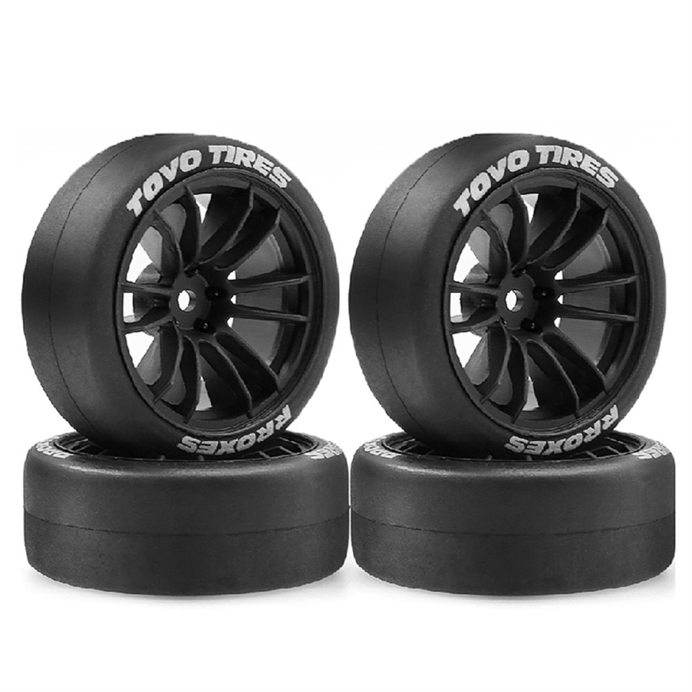 Driftbandwiel Voor 1/10 Rc Driftauto Zwart-image