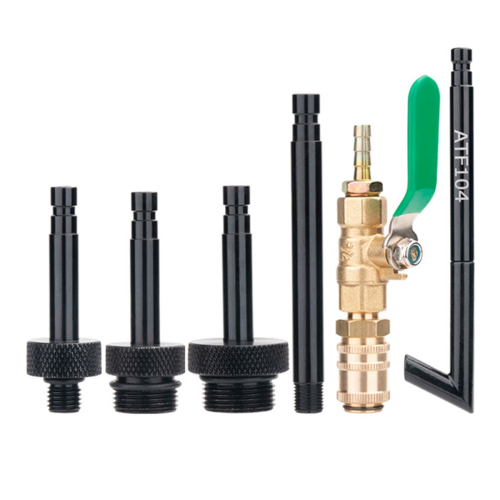 Adaptador de enchimento de óleo de fluido de transmissão automática, válvula de corte