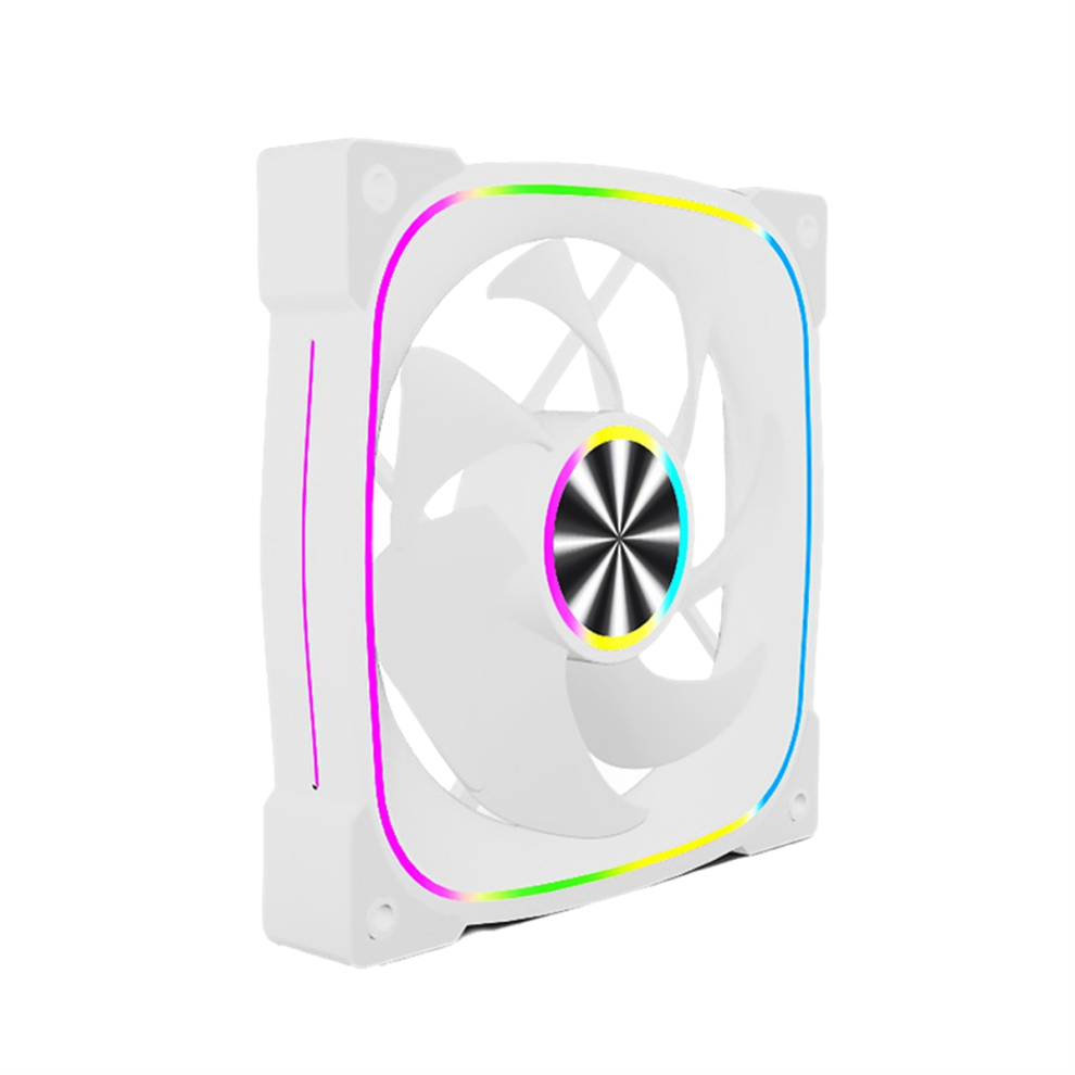 Argb Chassis Fan Desktop Case Cooling Fan 12Cm Temperature White 4711294670683