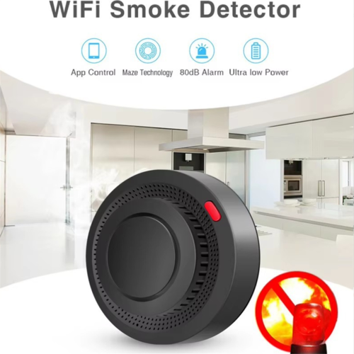 Tuya Smart WiFi Smoke Detector, Remote Alarm Notification 2