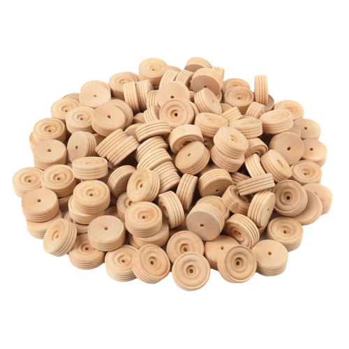 Wooden Wheels, 100 PCS, for DIY Wood Craft Projects