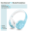 Auriculares inalámbricos Bluetooth de color azul macarrón de nuevo estilo 6