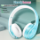Auriculares inalámbricos Bluetooth de color azul macarrón de nuevo estilo 2