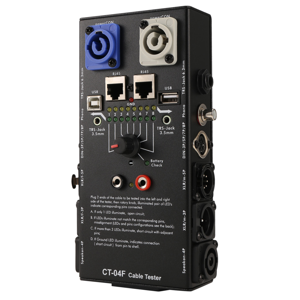 Audio Line Xlr Signal Line Tester -Compatible Ct-04F 4711294662190
