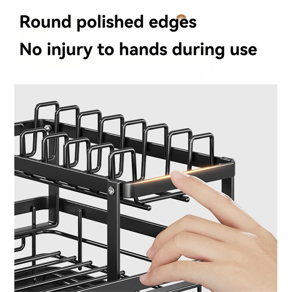 Afdruiprek Van Koolstofstaal Met Afdruipvlak, Gootsteenorganizer B-image