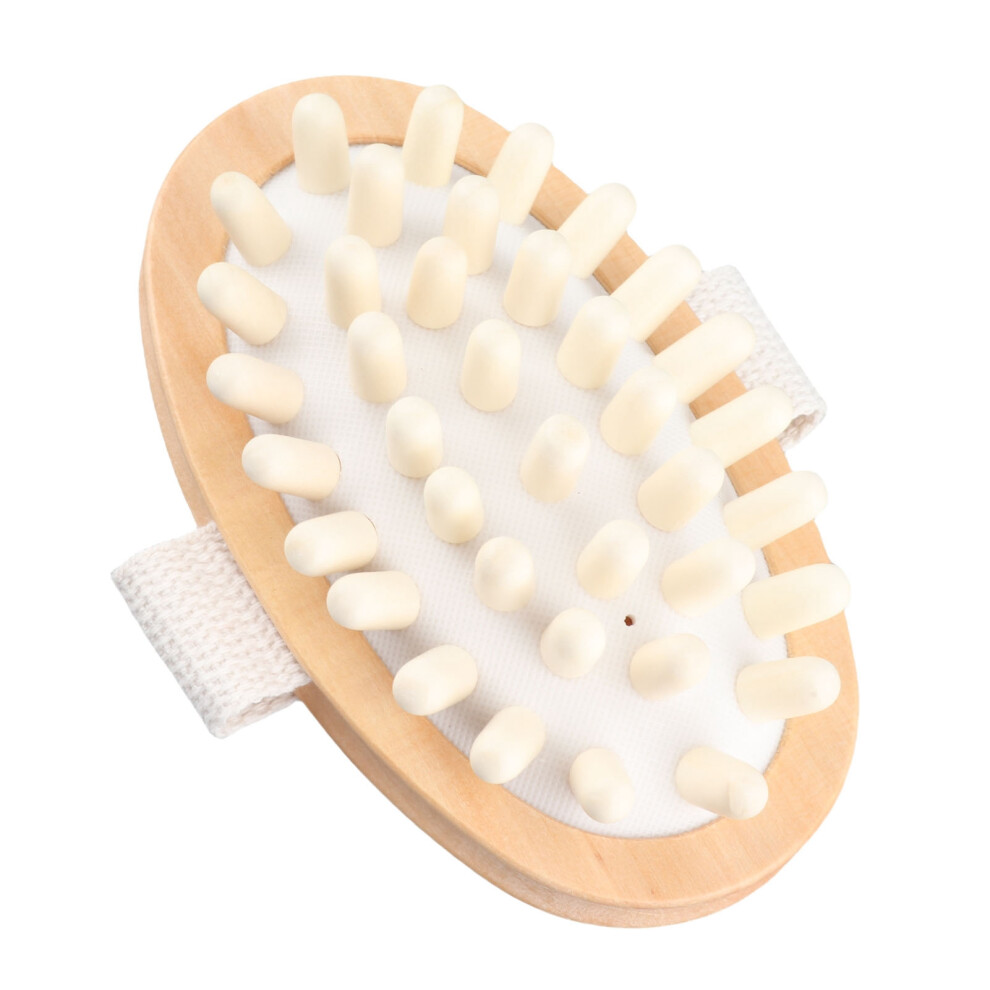 Eco-Friendly Bamboo Spa Brush - Body Massage and Scrubber Tool for Travel