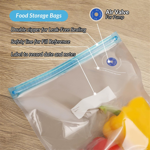 Σακούλες Sous Vide, με βαλβίδα αέρα, διπλής στρώσης αποθήκευση τροφίμων 2