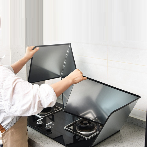 Three-Sided Kitchen Oil Splash Shield Splash Baffle Splash Heat 2