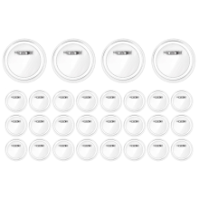 28 Pcs Photo Buttons 3In Clear Button Pins,Acrylic Button Making Kit