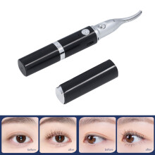 Black Electric Heated Eyelash Curler & Eyebrow Trimmer Portable Handheld