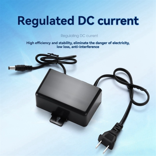 12V 2A Waterproof Power Supply Adapter Outdoor Rainproof EU Plug 2