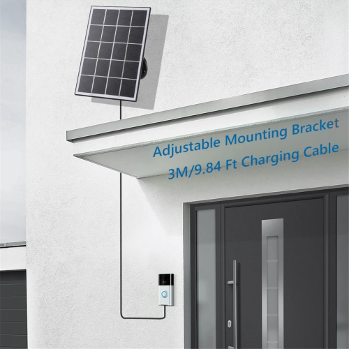 20W Solar Panel Charger for Ring Video Doorbell, Black 2