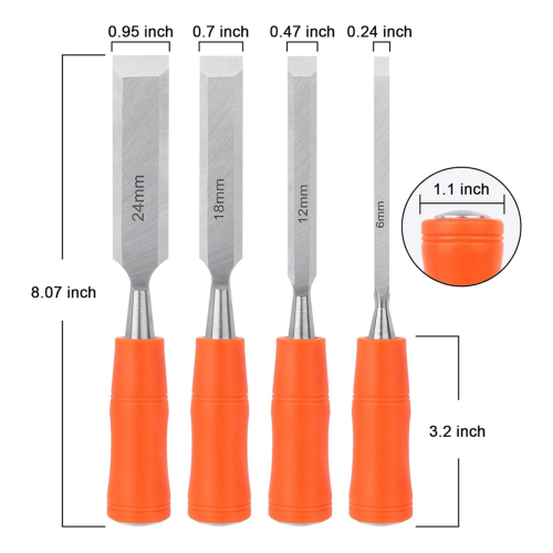 4 Piece Wood Chisel Sets Woodworking Tools Set, Wood Chisels 1