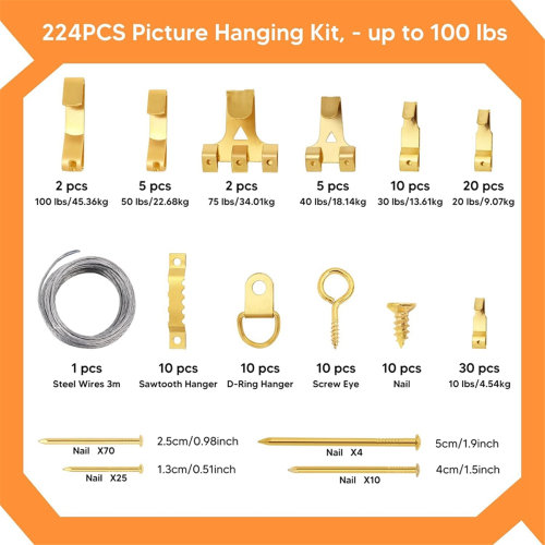 Kit para pendurar quadros, ferramenta para pendurar quadros 1
