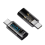 Adattatore USB C con display LED per misuratore di potenza, nero 5