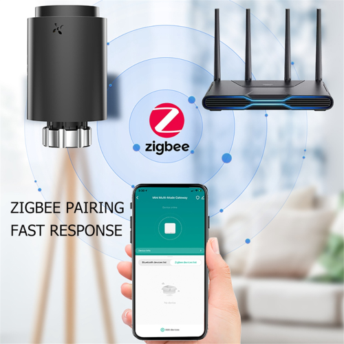 Tuya ZigBee Smart Heizkörperaktor TRV Programmierbar Schwarz 2