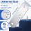6 Pcs Hinge Filler Plates for Door Edge Silver 3