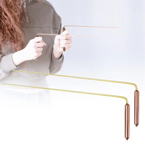 2Pcs Copper Divining Dowsing Rods Metal Detector Copper Probing Rod 1