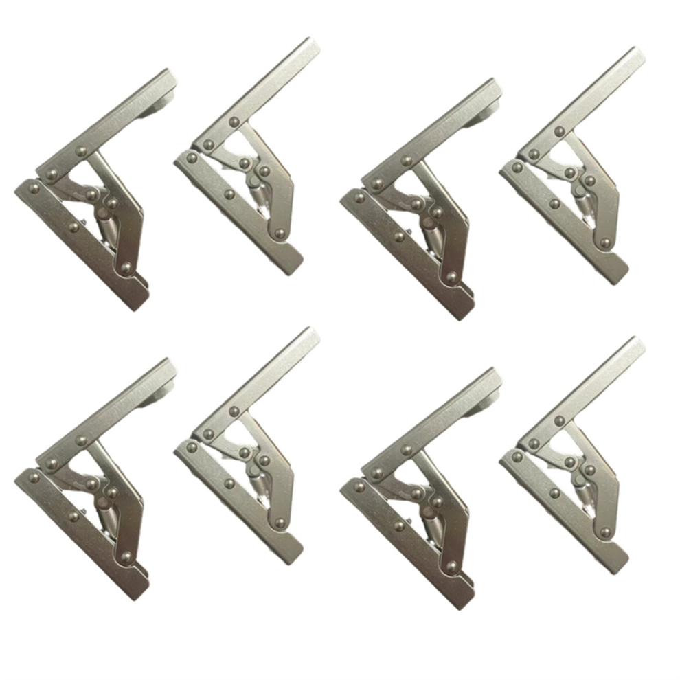 8Pcs Self-Locking Folding Hinges Brackets Spring 4711294690766