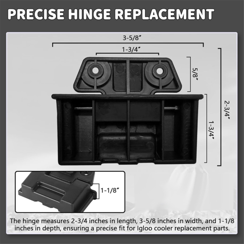 2 Pack Refrigerator Hinges for 25, 52, 72-Quart 2