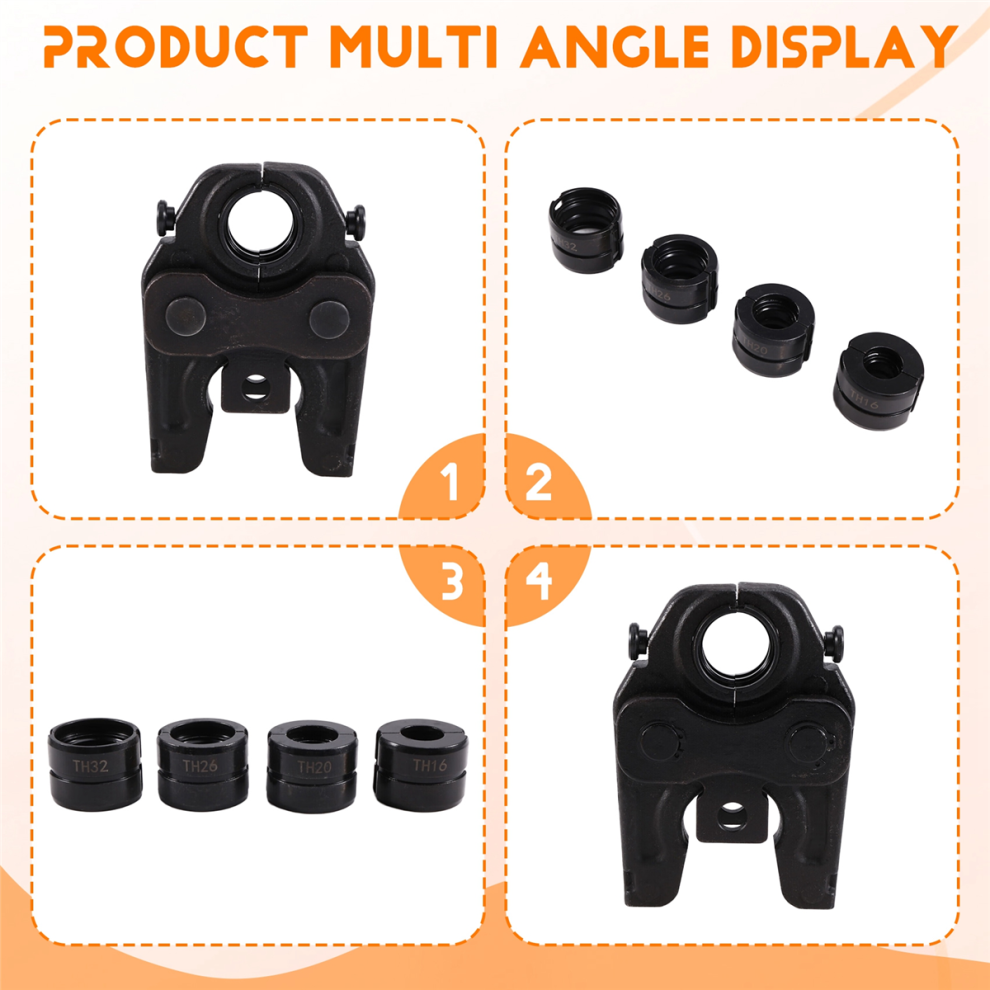 Hydraulic Hose Crimping Tool Accessories Kit Fittings Crimper Machine Black 4711294697765