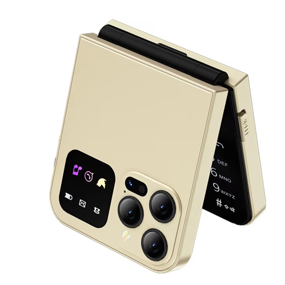 A50 Pro Flip Phone Doppia Sim Gsm Registrazione Automatica Delle Chiamate Oro