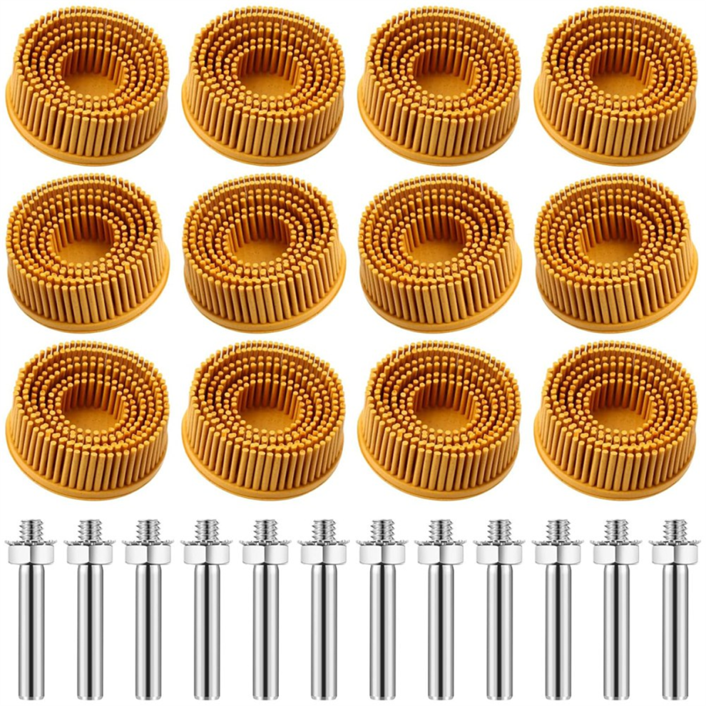 Discos Abrasivos De Cepillo De 2 Pulgadas Con Mango, 12 Unidades-image