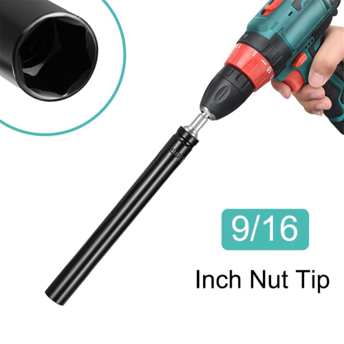 9/16 inch (14mm) Power Nut Driver, 12 Inch Nut Runner Hollow Socket 1