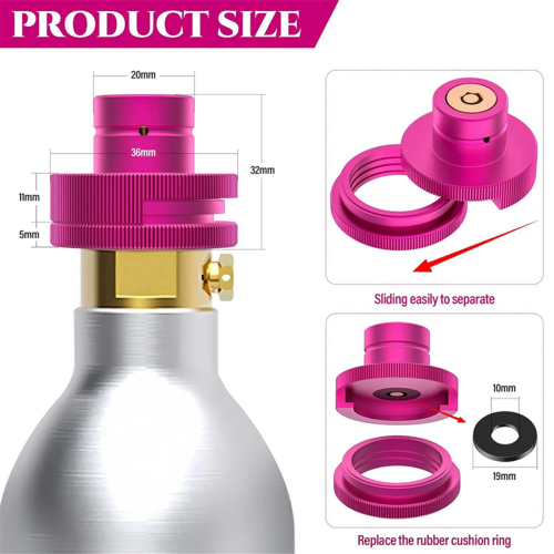 Split CO2 Quick Adapter, CO2 Soda Quick Adapter, 2