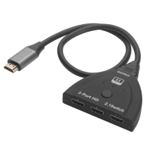8K 60Hz -Kompatibler Switch 3-Port KVM-Splitter 3 Eingänge 1 Ausgang