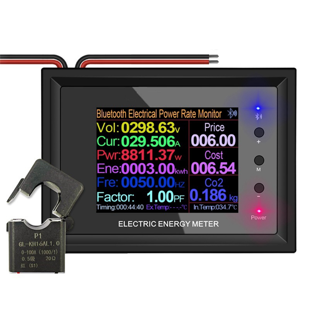 Medidor De EnergíA EléCtrica AT24CB AC300V 100A Compatible Con Bluetooth-image